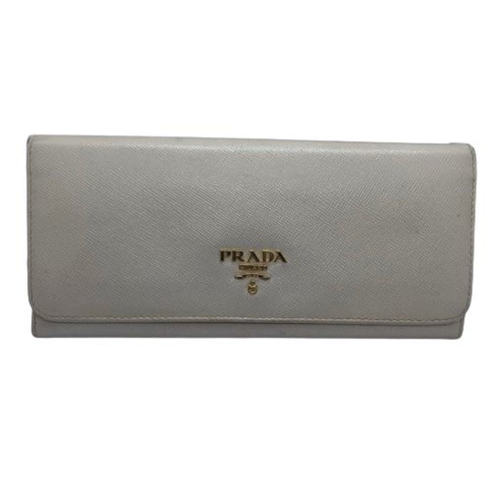 Authentic Prada Milano Beige Leather Long Designer Wallet